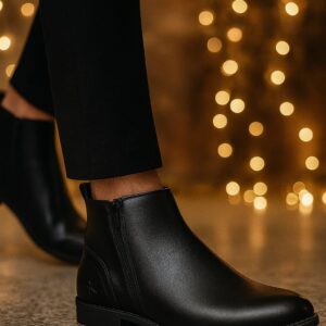 men's longboot|colour:black patterned